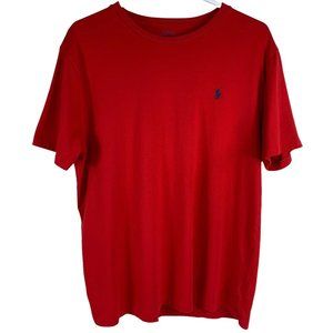 Vintage Polo Ralph Lauren Single Stitch Prep Yacht Frat Red Spring T-Shirt Men L